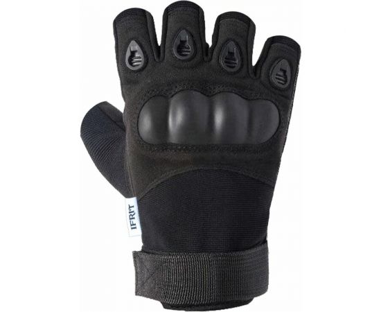 Тактические перчатки без пальцев Ifrit KRATOS замша/нейлон/пластик, черный, р.L Рук-602-L – изображение 2