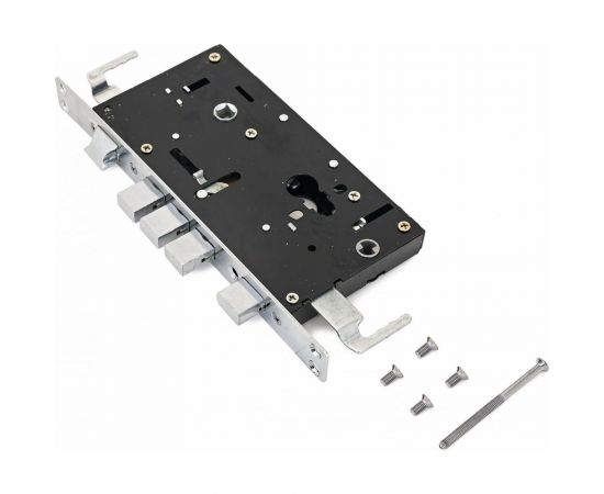 Врезной замок без ручек для металлических дверей Аллюр ЗВ1-09АТМ-L (левый; автоматический; без цилиндрового механизма) 1560 – изображение 2