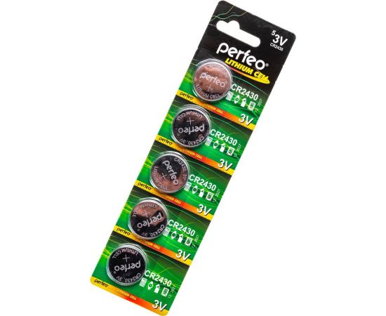 Батарейка PERFEO Литий CR2430 5 шт блистер 30 007 018 – изображение 3