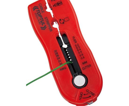 Многофункциональный стриппер для зачистки и резки провода TOPTUL 0.2-0.8 мм, DIDA1430 – изображение 3