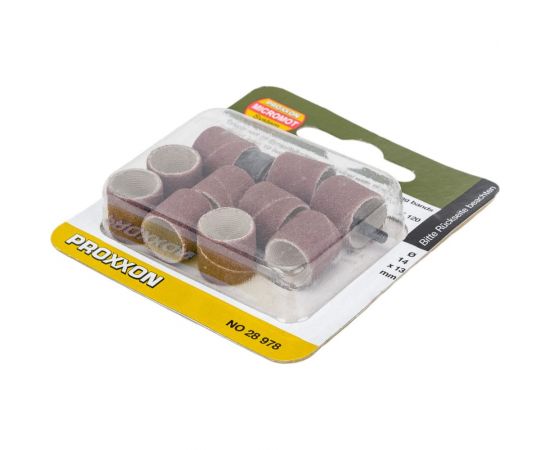 Цилиндр шлифовальный с дискодержателем (10 шт; 13х14 мм; К120) Proxxon PR- 28978 – изображение 3