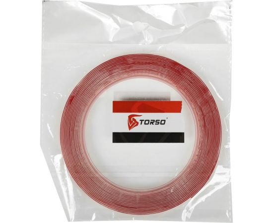 Прозрачная, двусторонняя, акриловая клейкая лента TORSO 6 мм х 5 м 1293506 – изображение 3