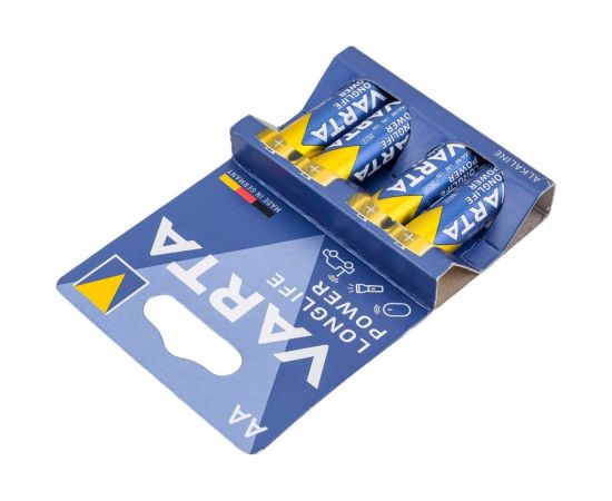 Батарейка Varta LONGLIFE POWER (HIGH ENERGY) LR6 AA BL4 Alkaline 1.5V (4906) (4/80/400) 04906121414 – изображение 4