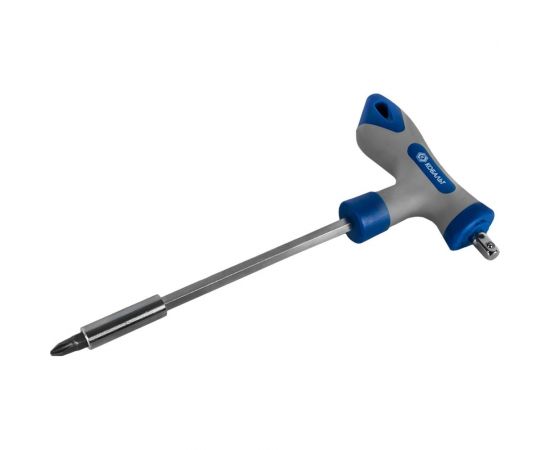 Т-образная отверточная рукоятка КОБАЛЬТ с набором бит и торцевых головок 245-473 – изображение 4