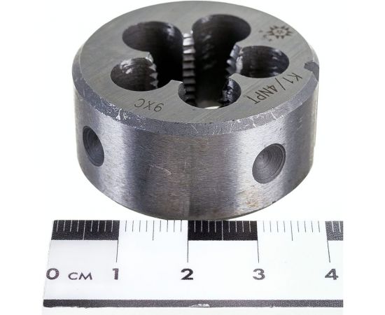 Плашка TLX коническая дюймовая К 1/4""NPT, 18 ниток/дюйм, dнар.38мм 9ХС 66550 – изображение 4