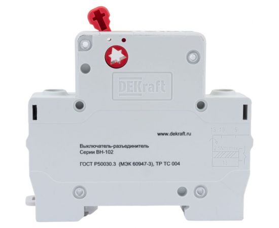 Выключатель нагрузки Dekraft ВН102-1Р-032А 17002DEK – изображение 5