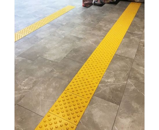 Тактильная плитка из ПВХ ПластФактор конус в шахматном порядке (непреодолимое препятствие) 4630027111708 – изображение 5