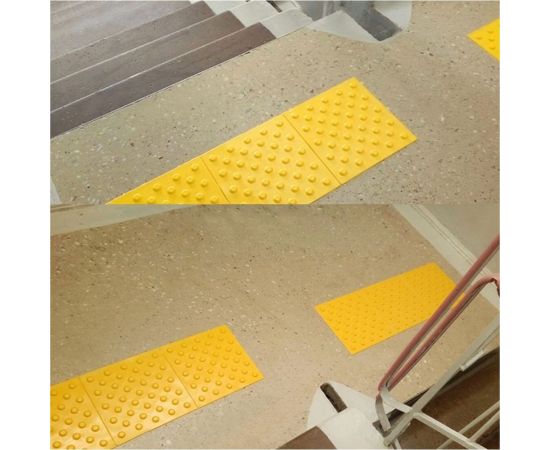 Тактильная плитка из ПВХ ПластФактор конус в шахматном порядке (непреодолимое препятствие) 4630027111708 – изображение 7