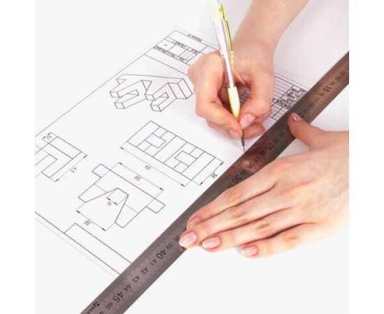 Металлическая линейка BRAUBERG 50 см 210310 – изображение 7