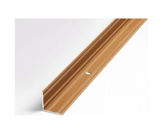 Порог угловой алюминиевый ЛУКА (20х20 мм, 1,8 м, декоративный, Бук) 00000001849 