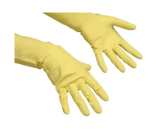 Латексные многоцелевые перчатки Vileda Professional, размер S, желтые, 8016/100758/100161 8269 