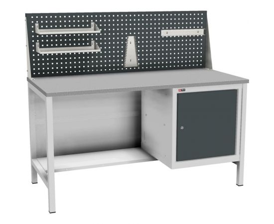 Верстак с тумбой с дверцей с экраном Э1 с навесными аксессуарами (7038/7016) Диком ВЛ-К-150 11.0292-103 