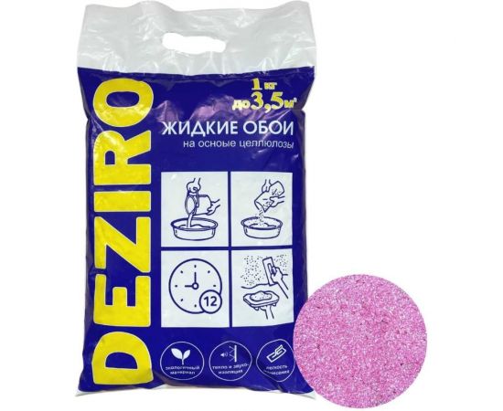 Жидкие обои Deziro оттенок розовый, 1 кг Deziro ZR12-1000 