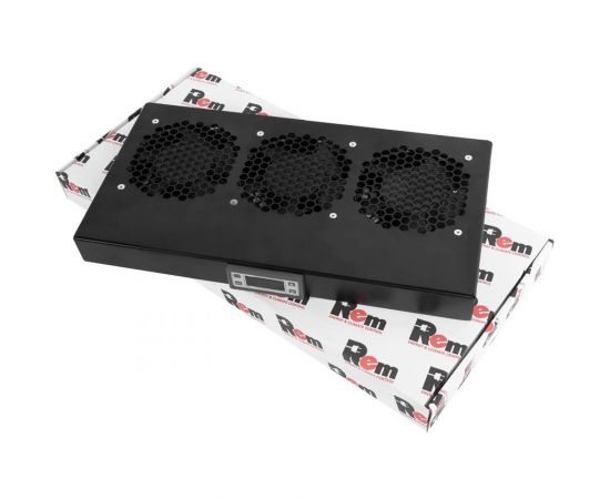 Вентиляторный модуль ЦМО Rem R-FAN, 230V, 1U, вентиляторов: 3, 129 дБ, чёрный R-FAN-3K-1U-9005 