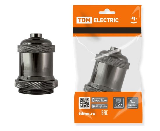 Подвесной патрон TDM Е27, металлический ""Лофт"", черный SQ0335-0047 