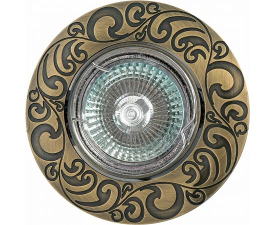 Встраиваемый светильник De Fran MR16 зеленое античное золото, FT 182AK GAB 