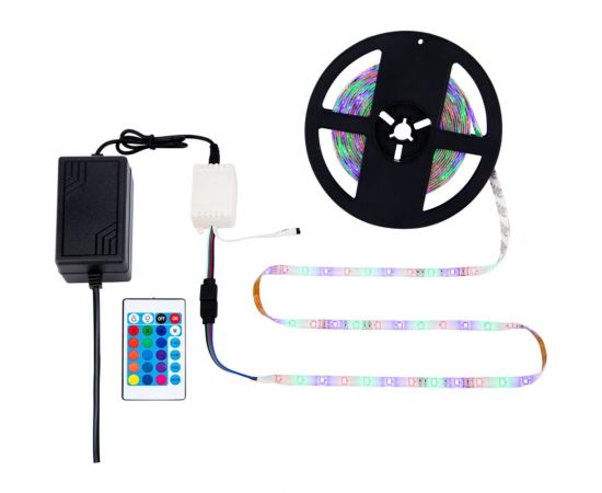 Комплект светодиодной ленты Lamper RGB 5 м IP65 с блоком питания и контроллером 142-402 