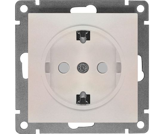 Одноместная розетка UNIVersal серия афина с/з, с/у, з/ш, 16а, 220в, жемчуг еврослот A0049-OBr 
