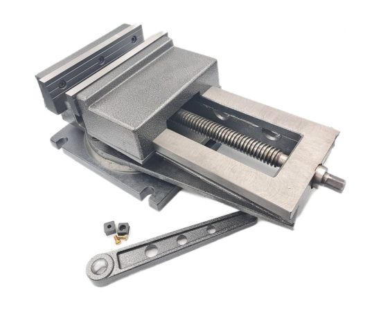 Станочные тиски TORNERI с открытым винтом поворотные L губок 250 мм, серия QB250 045770 – изображение 2