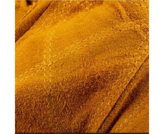 Защитные спилковые комбинированные усиленные перчатки ООО Комус желтые 971991 – изображение 2