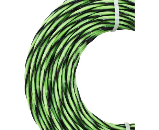 Леска триммерная 3 мм х 15 м, витой квадрат двухкомпонентный усиленный, черно-зеленая On 15-01-349 – изображение 2