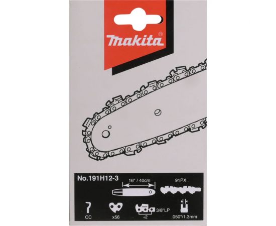 Цепь 40 см/16"", шаг 3/8"", паз 1.3 мм, 56 звеньев, 91PX Makita 191H12-3 – изображение 2