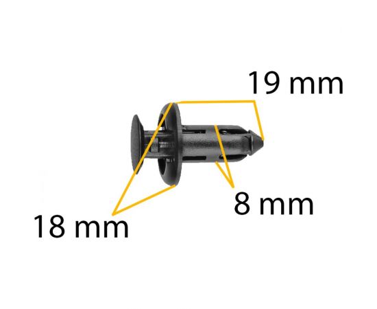 Автокрепеж для Acura/Honda 10 шт 90505SX0003, BE1862, YL1186, 91505SM4003 КрепАвто 0811 – изображение 2