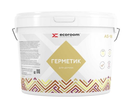 Герметик акриловый ECOROOM AS-16 для дерева, сосна, 3 кг 225-1-3/сосн – изображение 2