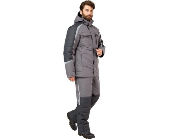 Костюм Эксперт Спецодежда Финикс, серый/темно-серый, зимний, р. 48-50, рост 170-176 6446000031639 – изображение 2