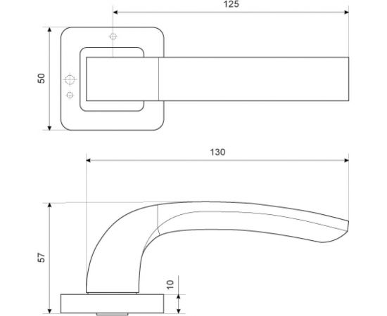 Комплект ручек Аллюр ДЕНИО SN/CP 2282 (матовый никель; хром) 11442 – изображение 3