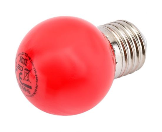 Светодиодная цветная лампа HOROZ ELECTRIC RAINBOW 1W Красный E27 220-240V 001-017-0001 HRZ00002312 – изображение 3