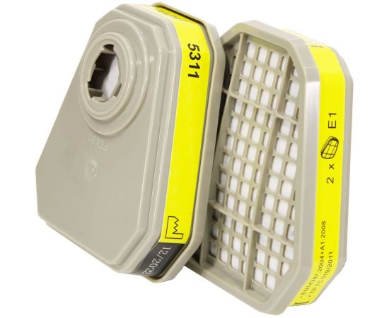 Фильтр для защиты от диоксида серы и других кислых газов и паров, E1 BAIANDA 2 шт 5311 – изображение 3