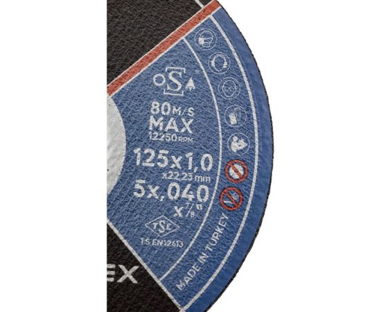 Отрезной круг Steel A060TBF 125x1x22 мм, Т41, металл Interflex 4078121010 – изображение 4