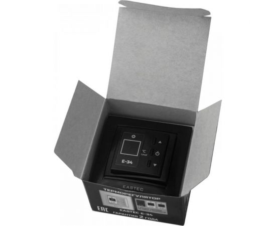 Терморегулятор EASTEC E-34 черный (встраиваемый 3,5 кВт) E-34 black – изображение 5