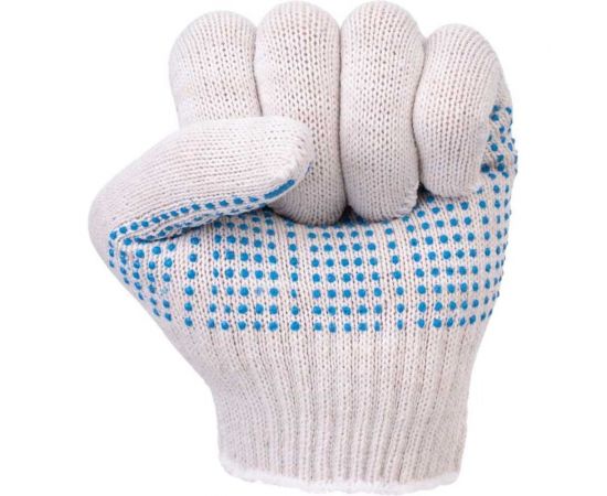 Перчатки FORT х/б с ПВХ белые, 10 класс, 5 нитей 501448214 – изображение 5