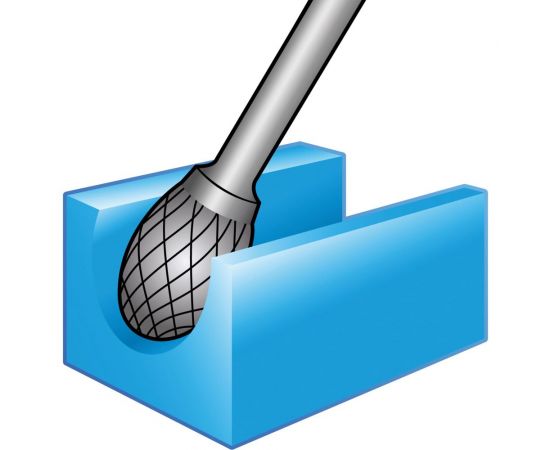 Борфреза твердосплавная NORGAU форма E (12x20 мм; хвостовик 6 мм) 077125320 – изображение 5