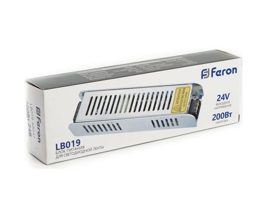 Электронный трансформатор для светодиодной ленты FERON 200W 24V (драйвер), LB019, 48047 – изображение 10