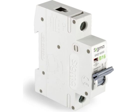 Автоматический выключатель Sigma Elektrik 1P B 16A 6kA 6SM116B 