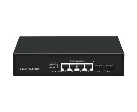 Неуправляемый коммутатор Gigalink 4 PoE порта 100/1000Мбит/с,2 SFP порта 1000Мбит/с, 120Вт GL-SW-G005-04P(BT) 
