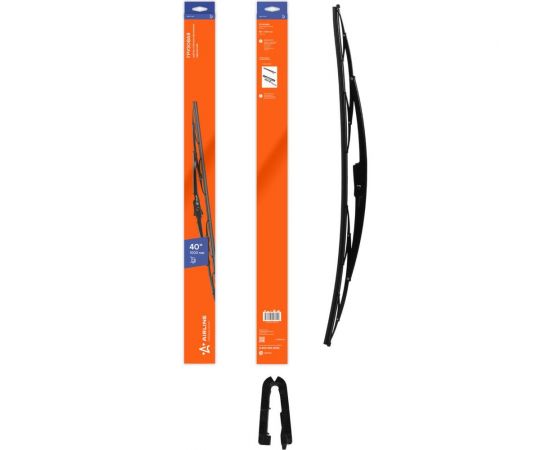 Щетка стеклоочистителя грузовая каркасная 1000 мм, 40"", Hook 6x16 AIRLINE AWB-TK-1001 