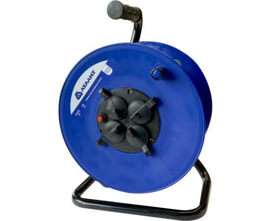 Удлинитель на катушке АТЛАНТ ПВС 4000 Вт 30м IP44, с термозащитой (с заземлением) 80106 