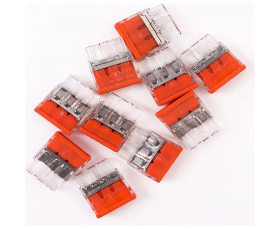 Строительно-монтажная клемма Volsten V02-9w-2273-203 (СМК, с пастой cu/pb 3 провода до 2,5 мм, 32А, 450 В, 10 шт) 15238 