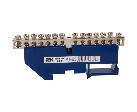 Шина IEK n "ноль" на din-изоляторе с никелевым покрытием шни-6x9-14-д-с YNN10-14-D-K07-N 