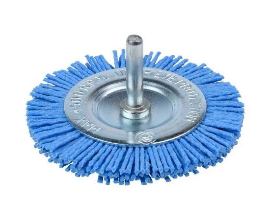 Щетка плоская из нейлона YIDA 75 мм, с переходником для дрели TORGWIN T407099 