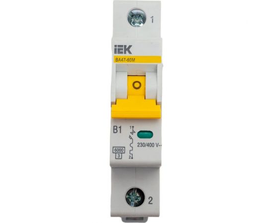 Автоматический выключатель IEK ВА47-60M 1Р 1А 6кА B MVA31-1-001-B 