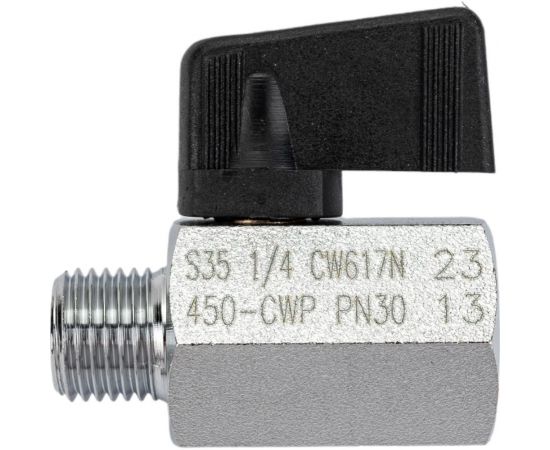 Шаровой кран RUB серия NAPOLI (S.35), 1/4 DN10 PN30, ВР-НР, флажок S35BM0 