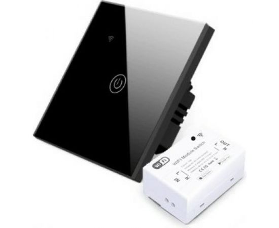 Умный беспроводной выключатель Sibling чёрный 1 клавиша Powerlight-M1 00-00003353 