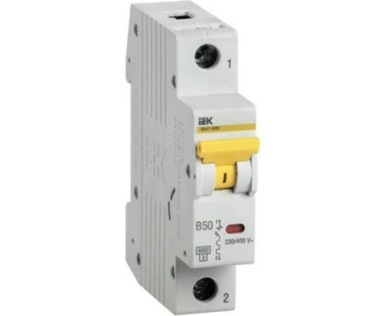 Автоматический выключатель IEK ВА47-60M 1Р 50А 6кА B MVA31-1-050-B 