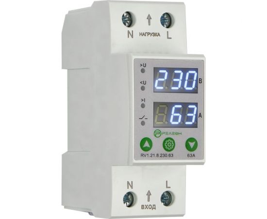 Реле контроля напряжения и тока РЕЛЕОН 1L; 230В AC; 63А, RV121823063 