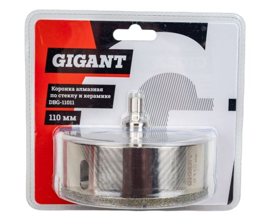 Алмазная коронка по стеклу и керамике 110 мм Gigant DBG-11011 